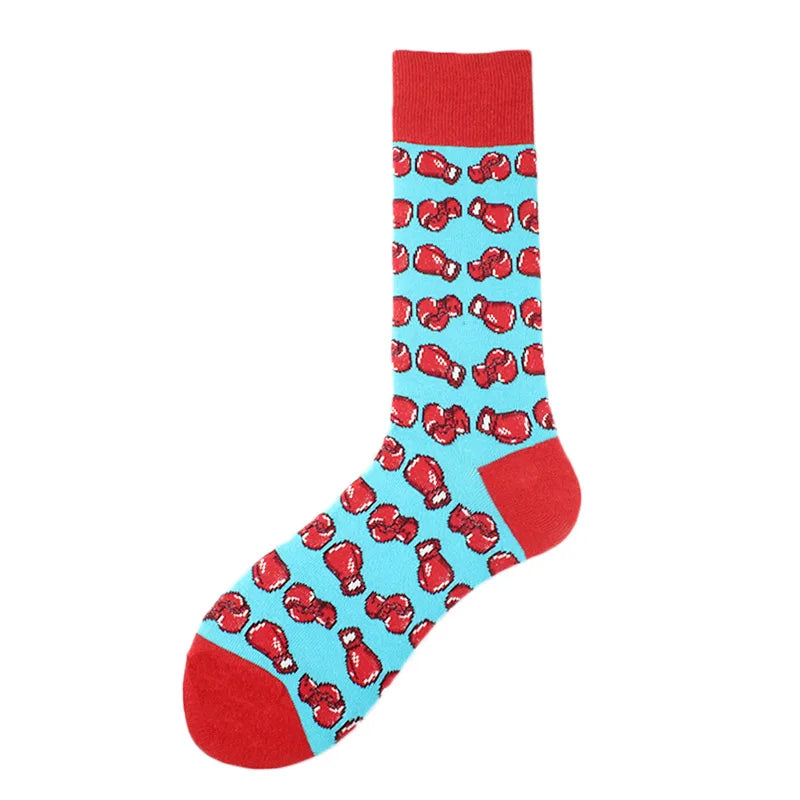 Fröhliche, lustige Unisex-Socken – Medizinische Zähne und Schafmuster, Hip-Hop-Skateboard-Stil