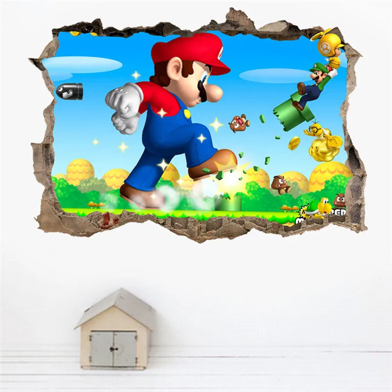 3D Cartoon game wall sticker wall decoration