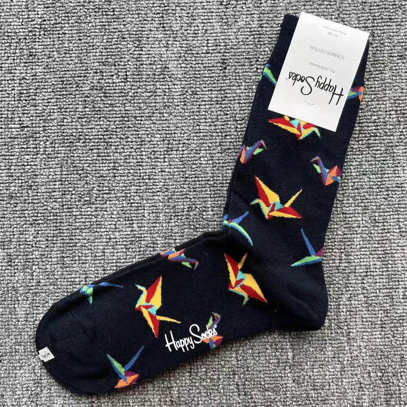 Diamond Check Happy Socks für Herren – Geometrische Sportsocken aus Baumwolle (Größe 41–46)