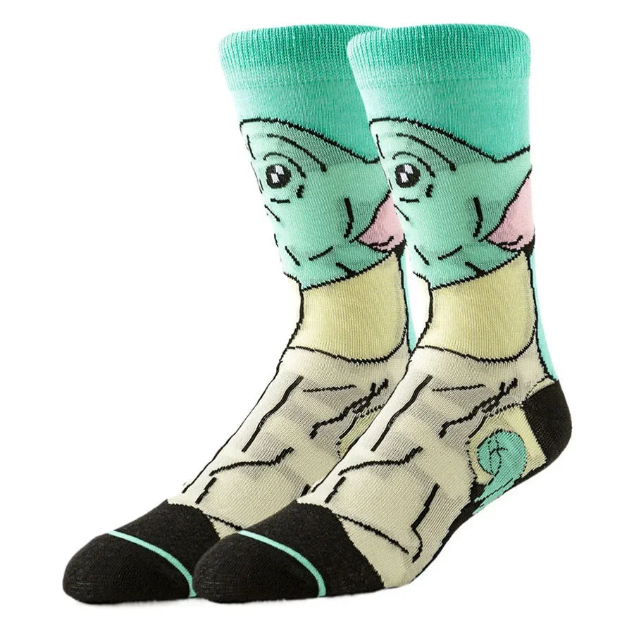 MINISO Disney Anime-Socken – Lange Cartoon-Socken für Männer und Frauen, lustiger und origineller Stil