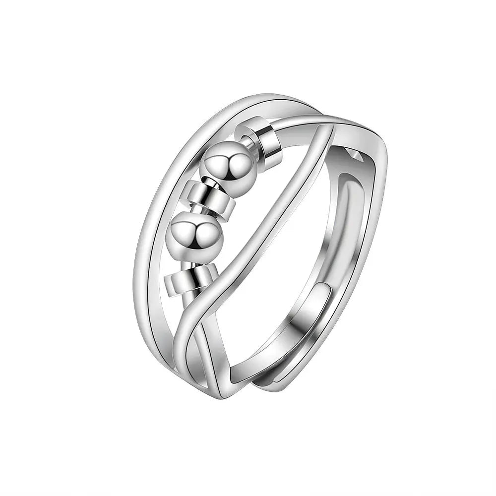 SMJEL Anti-Stress-Angst-Fidget-Spinner-Ring – verstellbarer rotierender Schmuck für Frauen | Entspannung und stilvolle Geschenke