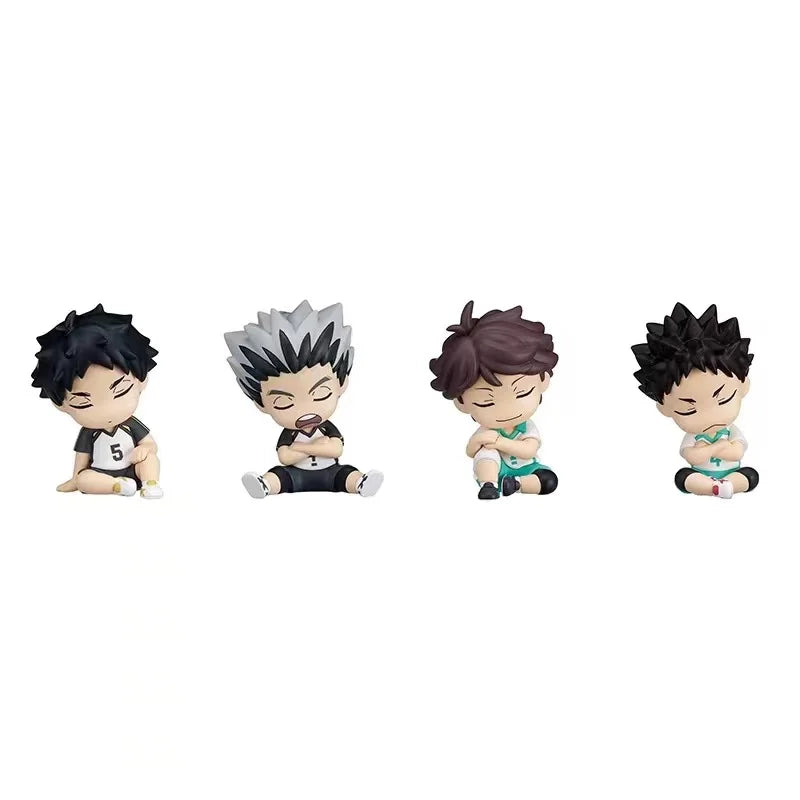 Anime Haikyuu 4 pièces figurines Bokuto Kotaro Akaashi Keiji Oikawa Tooru Iwaizumi Hajime 6 cm figurines