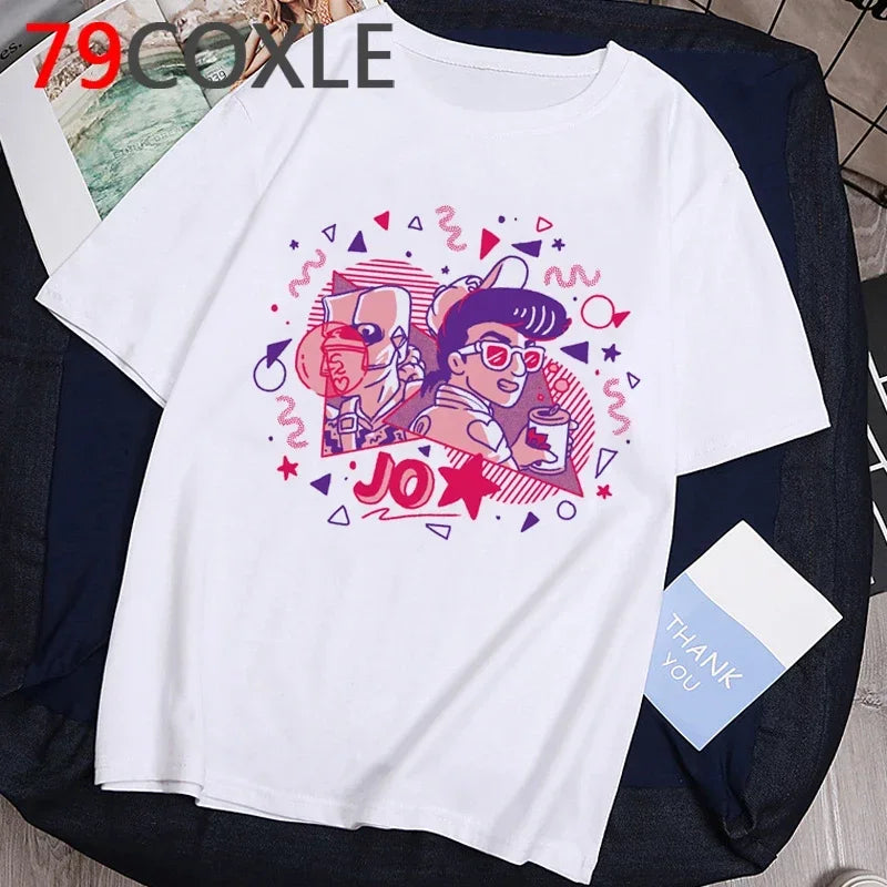 JoJo's Bizarre Adventure T-Shirt, lustiges Cartoon-Anime-Grafik-T-Shirt