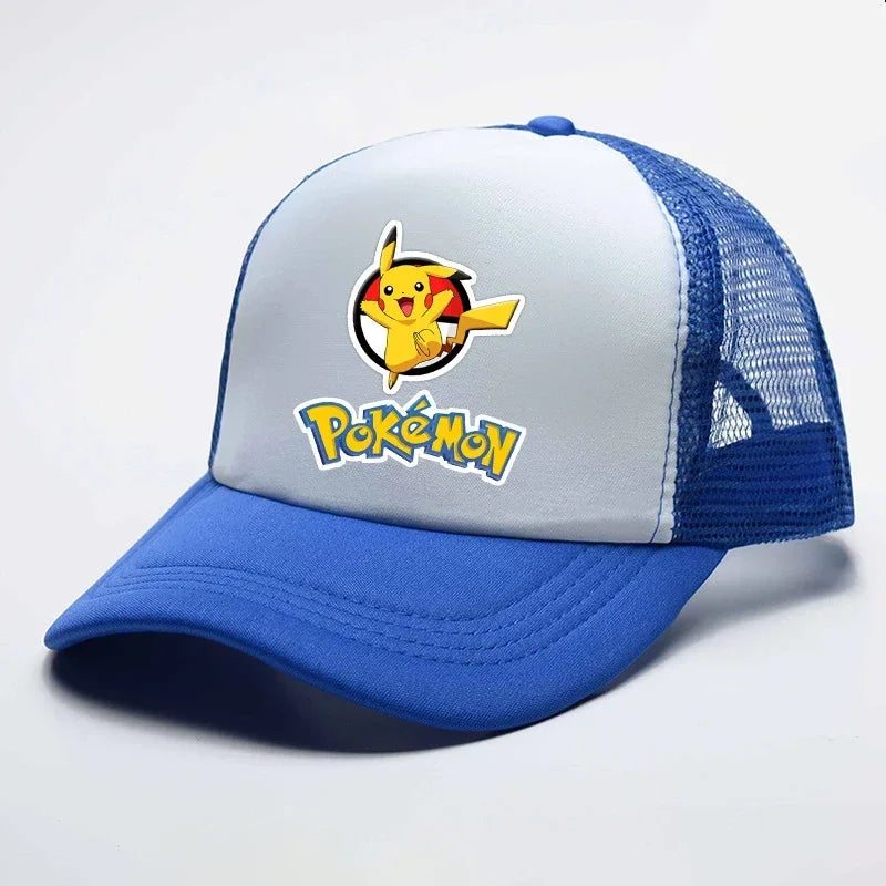 Neue Pokémon Pikachu-Baseballkappe für Kinder – Sommermütze aus Mesh für den Außenbereich, Partygeschenk und Spielzeug