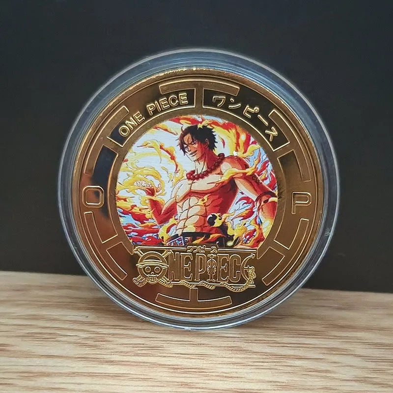 Anime One Piece Luffy Collectible Coins Commemorative Coins Cartoon Chopper Gold Toy