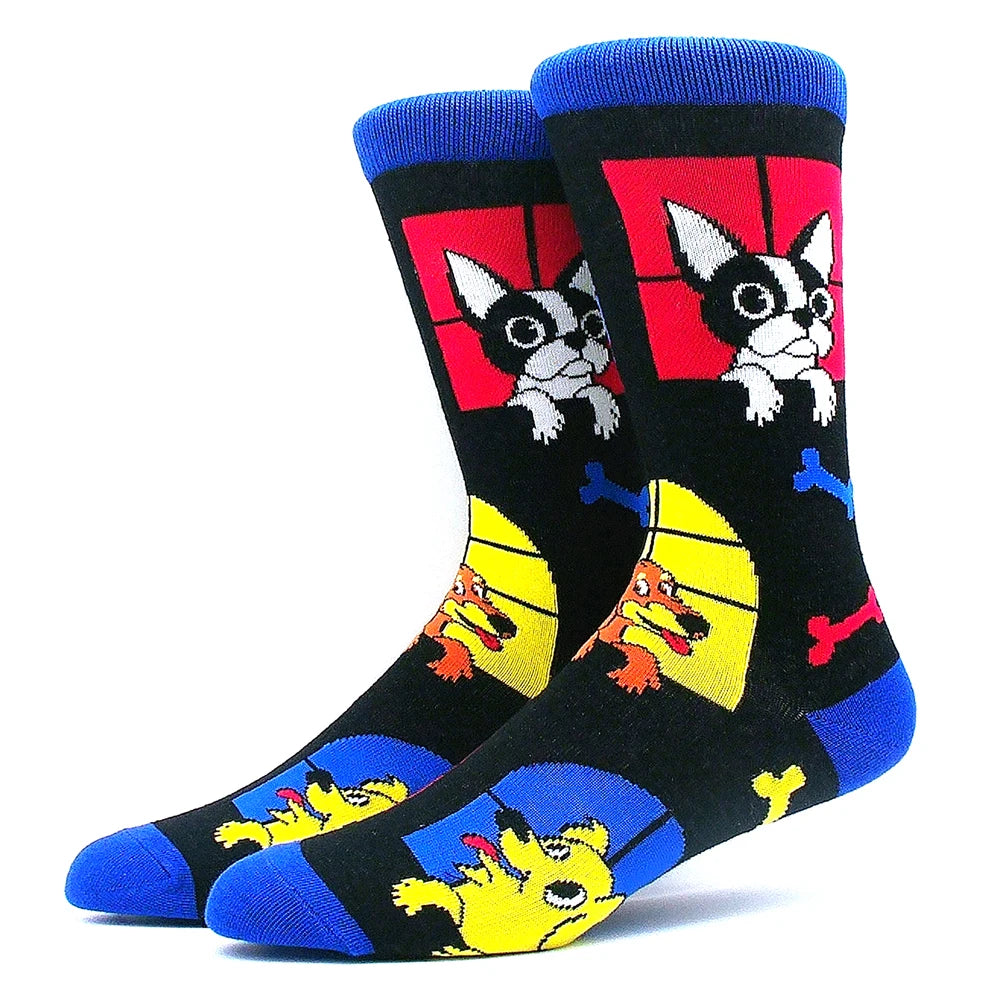 Lustige Alien- und Dinosauriersocken aus Baumwolle – Crazy Shark & Planet Designs
