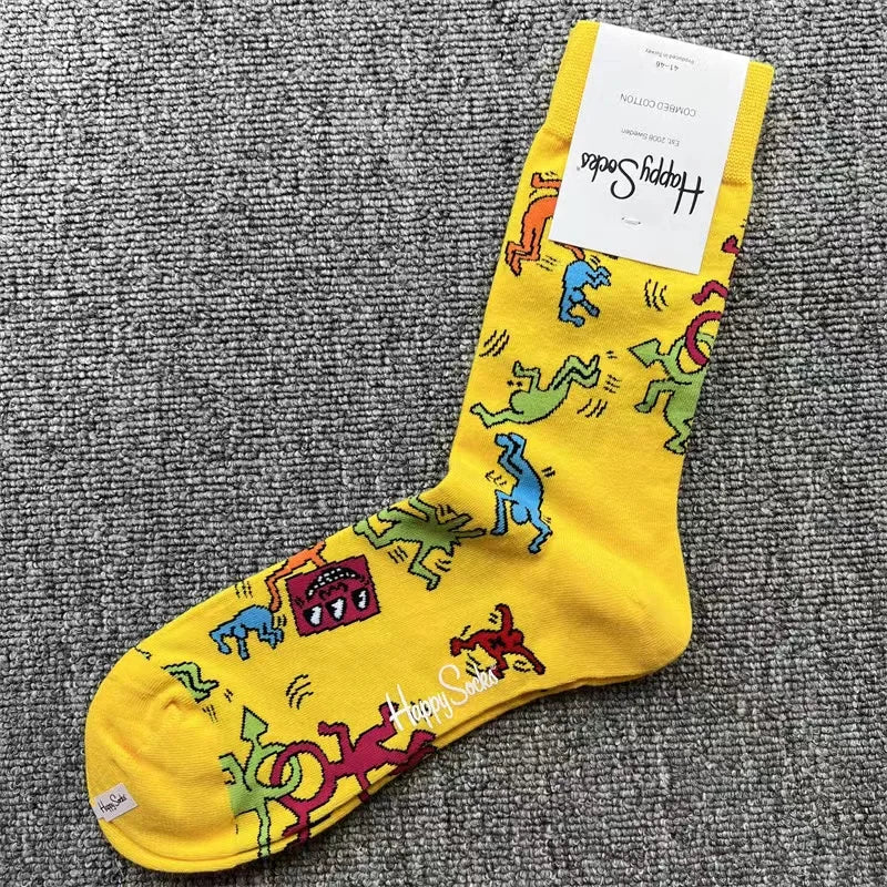 Diamond Check Happy Socks für Herren – Geometrische Sportsocken aus Baumwolle (Größe 41–46)