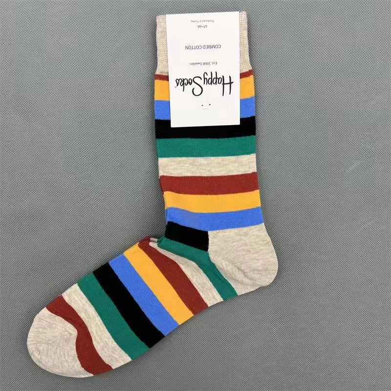 Diamond Check Happy Socks für Herren – Geometrische Sportsocken aus Baumwolle (Größe 41–46)