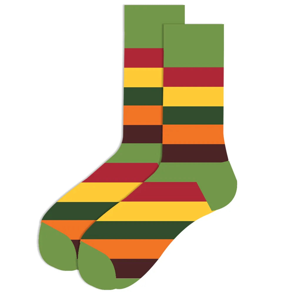 Lustige Streetwear-Socken in großen Größen – Cartoon-Tier- und Obstdesigns, Hip-Hop-Baumwolle
