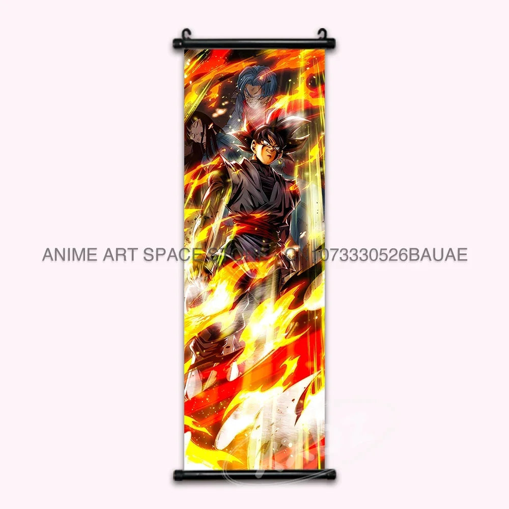 Dragon Ball Z Hanging Paintings Room Decorative Poster Anime Saiyan Scrolls Picture Wall Art