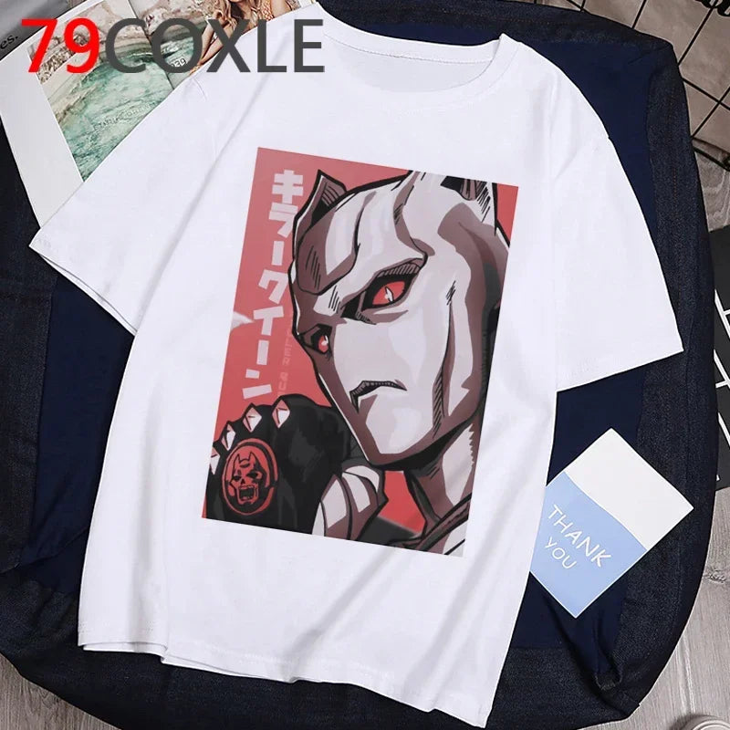 JoJo's Bizarre Adventure T-Shirt, lustiges Cartoon-Anime-Grafik-T-Shirt
