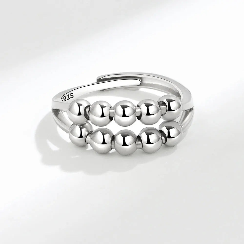 SMJEL Anti-Stress-Angst-Fidget-Spinner-Ring – verstellbarer rotierender Schmuck für Frauen | Entspannung und stilvolle Geschenke