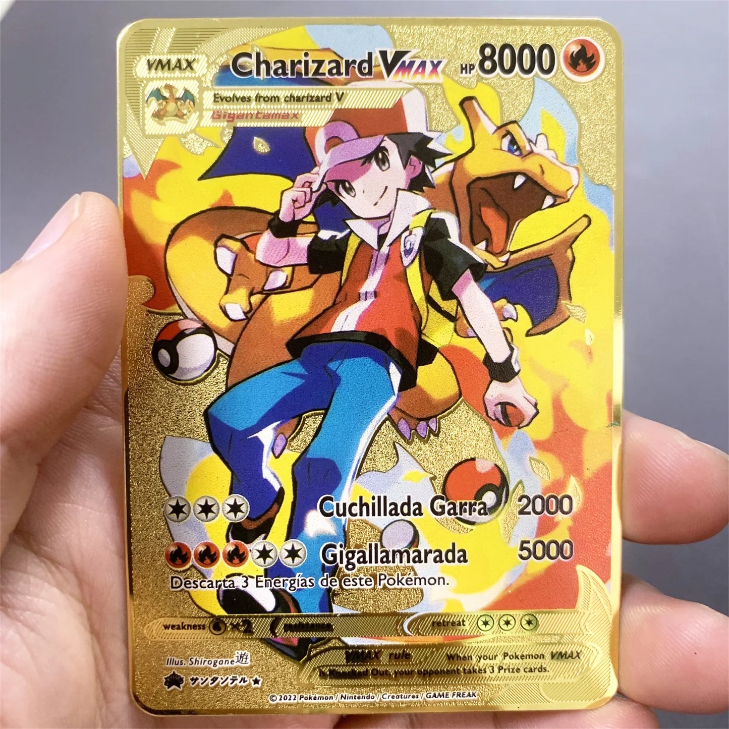 Pokemon Metall Karte 10000 Punkte Arceus Charizard Raichu Super Karte Goldene Englisch Anime Sammlung Karten