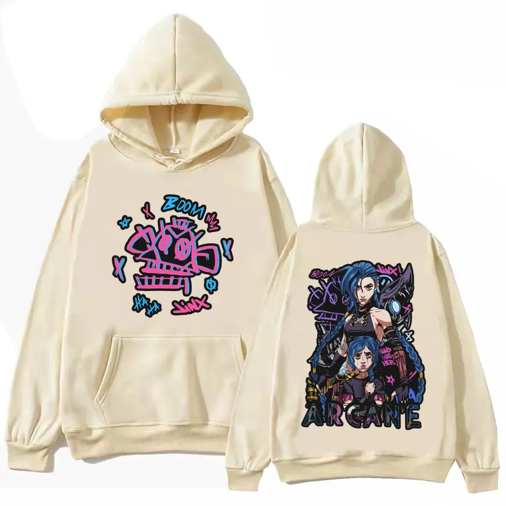 Heißes Spiel Anime Arcane Hoodie – Harajuku Hip Hop Pullover Sweatshirt