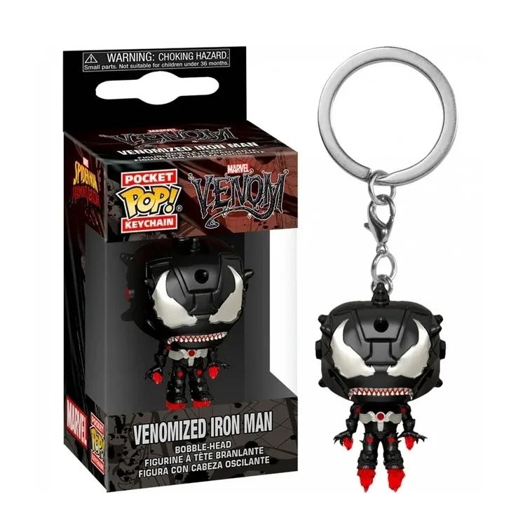 Funko Pop Pocket Keychain – Venomized Iron Man, Carnage & Groot Figures