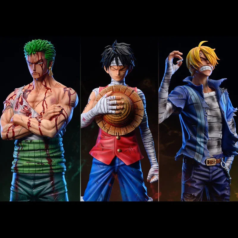 30 cm große One Piece Zoro-, Luffy- und Sanji-Actionfigur – PVC-Sammelstatue