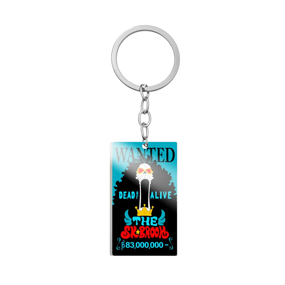 Anime One Piece Metal Keychain Accessories Cartoon Action Figures