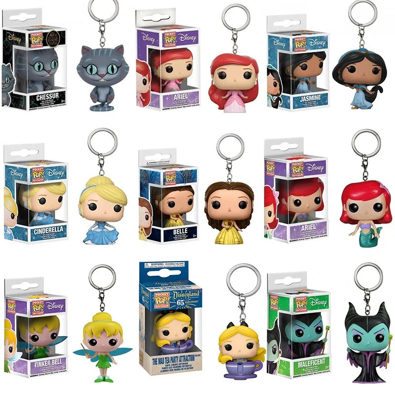 Funko POP Princess Keychains – Belle, Ariel, Rapunzel, Cinderella & More