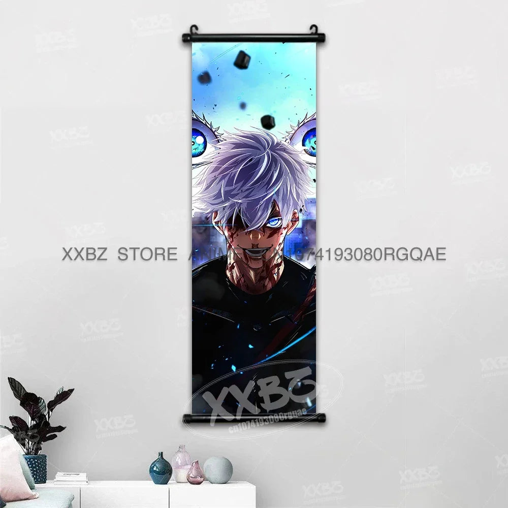 Jujutsu Kaisen Wall Artwork Scroll Picture Print Canvas Home Decor