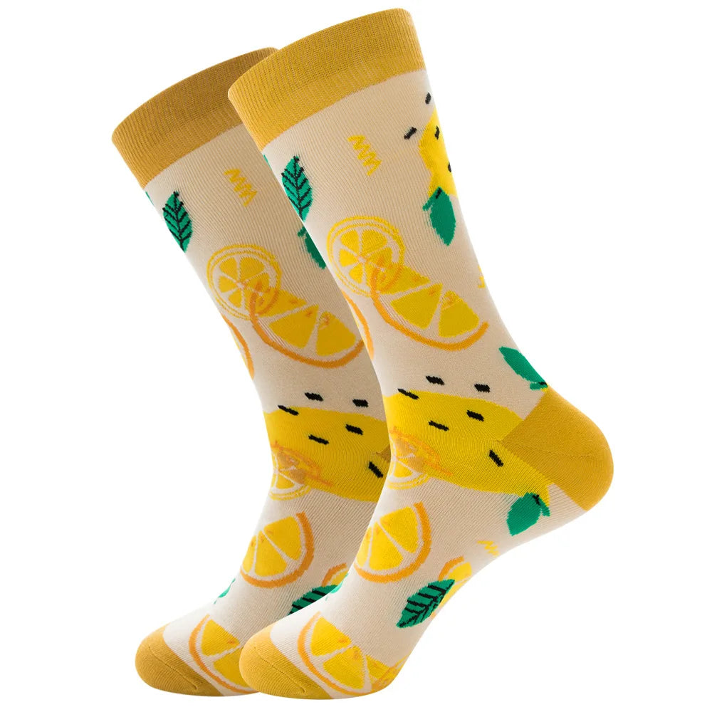 Neuartige Cartoon-Socke aus gekämmter Baumwolle, lustige Crew-Hip-Hop-Socken, dicke lange Socken