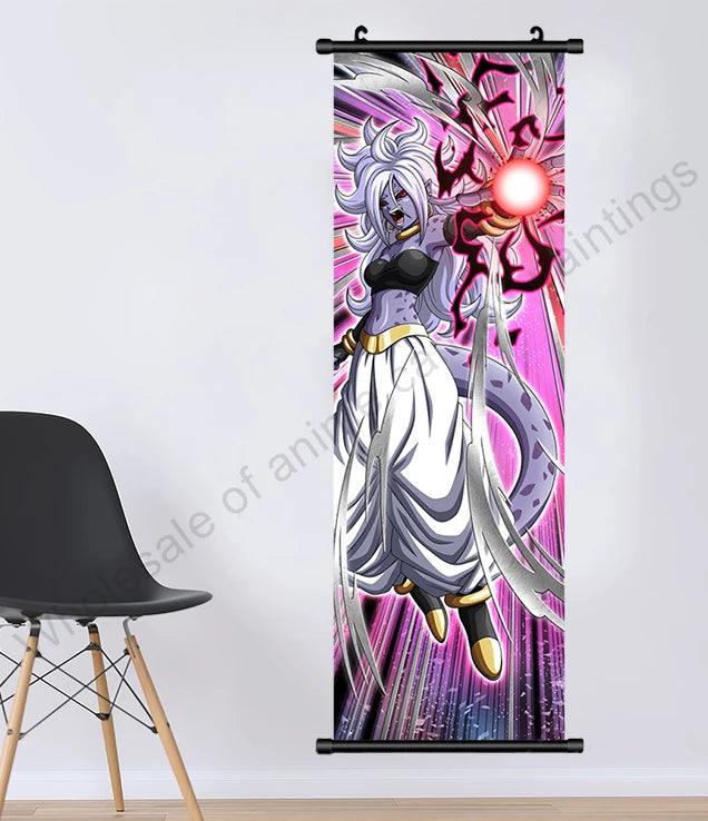 Canvas Hanging Scrolls Poster Home Decor JK Anime Print Dragon Ball Z