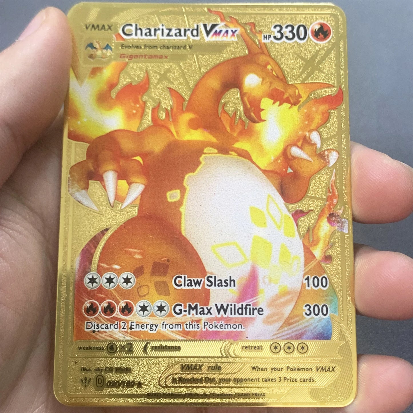 Pokemon Metall Karte 10000 Punkte Arceus Charizard Raichu Super Karte Goldene Englisch Anime Sammlung Karten