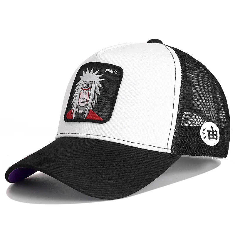 Hochwertige Naruto Uchiha Itachi-Baseballkappe – verstellbare Trucker-Mütze aus Netzstoff für Männer und Frauen | Anime-Hip-Hop-Stil