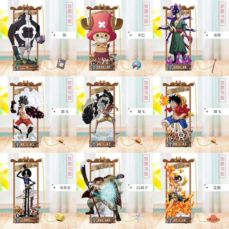ONE PIECE Metal Bookmarks with Various Cartoon Characters for Cosplay