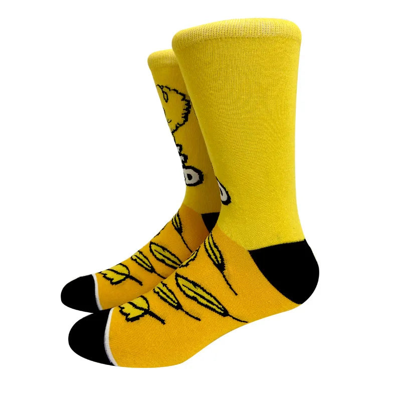 Die Simpsons Harajuku-Socken – Cartoon-Persönlichkeit, Baumwoll-Mittelschlauch, Unisex