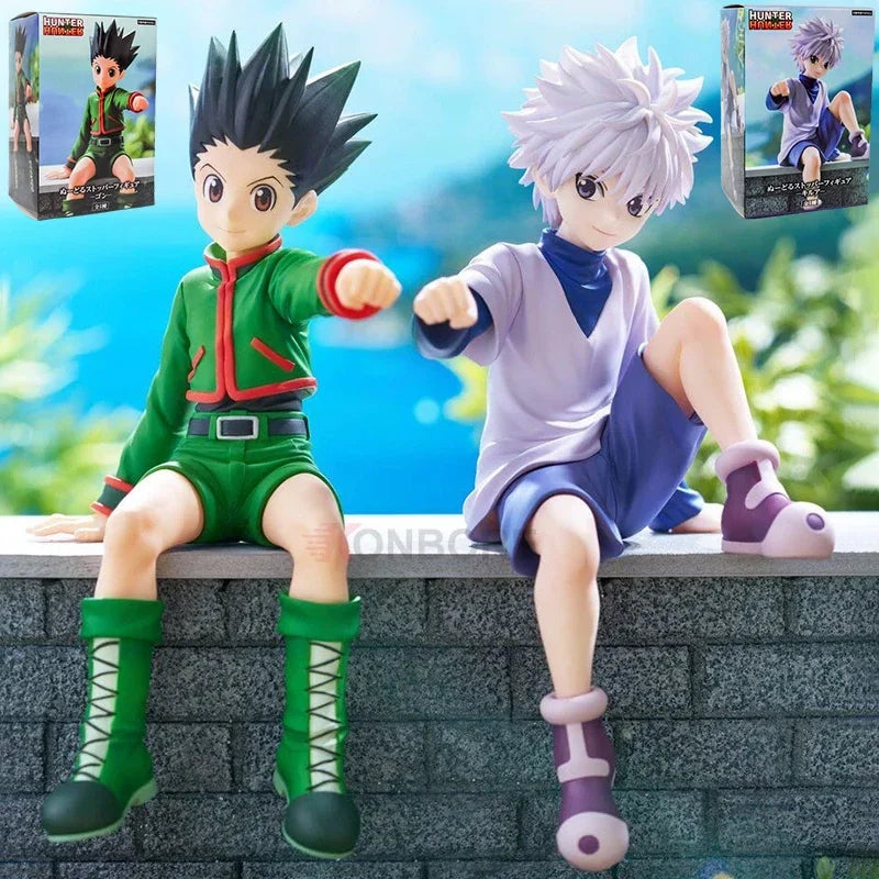 13 cm Hunter x Hunter Gon Freecss & Killua Zoldyck Noodle Stopper Actionfiguren – Sammlerstück aus PVC, Modellpuppenspielzeug