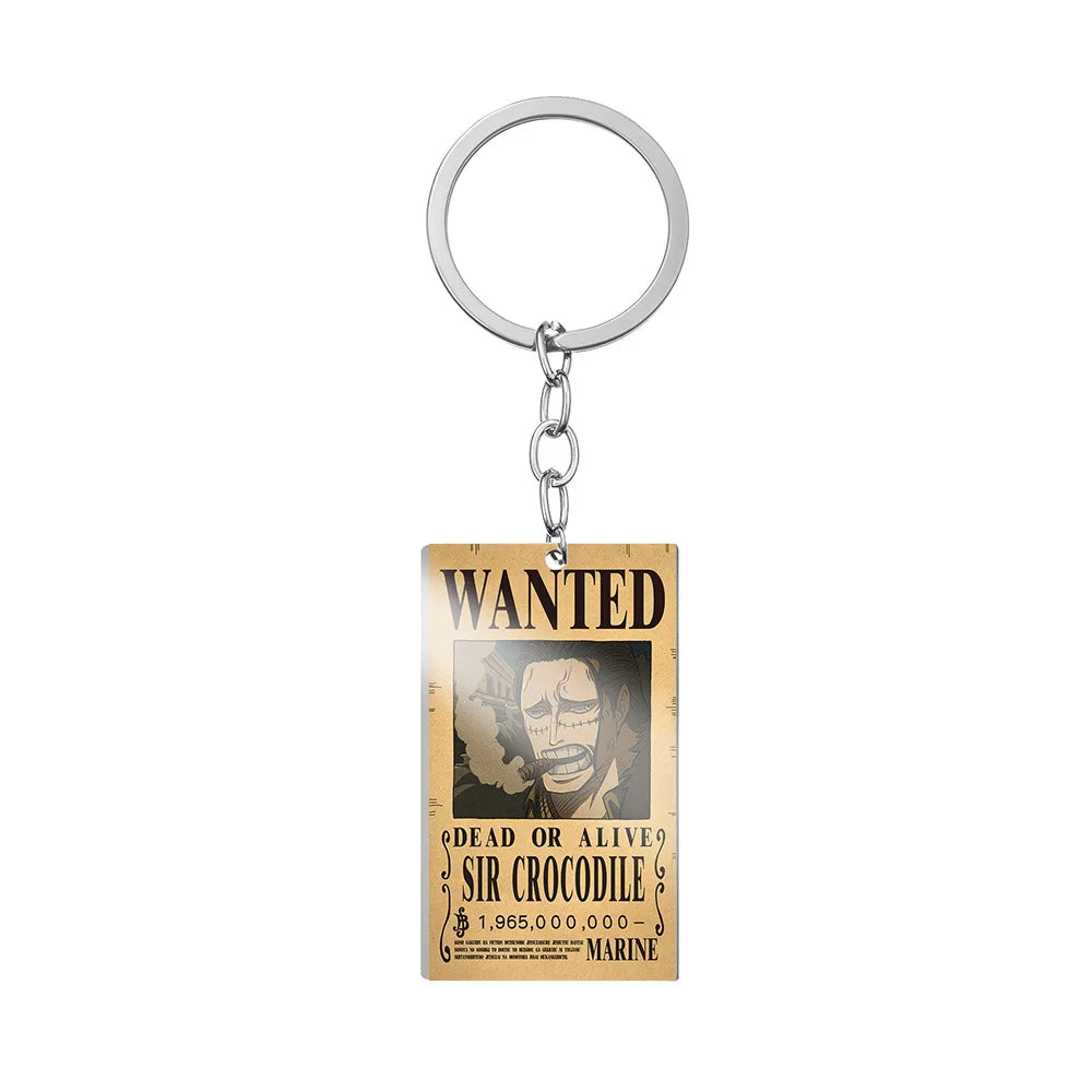 Anime One Piece Metal Keychain Accessories Cartoon Action Figures
