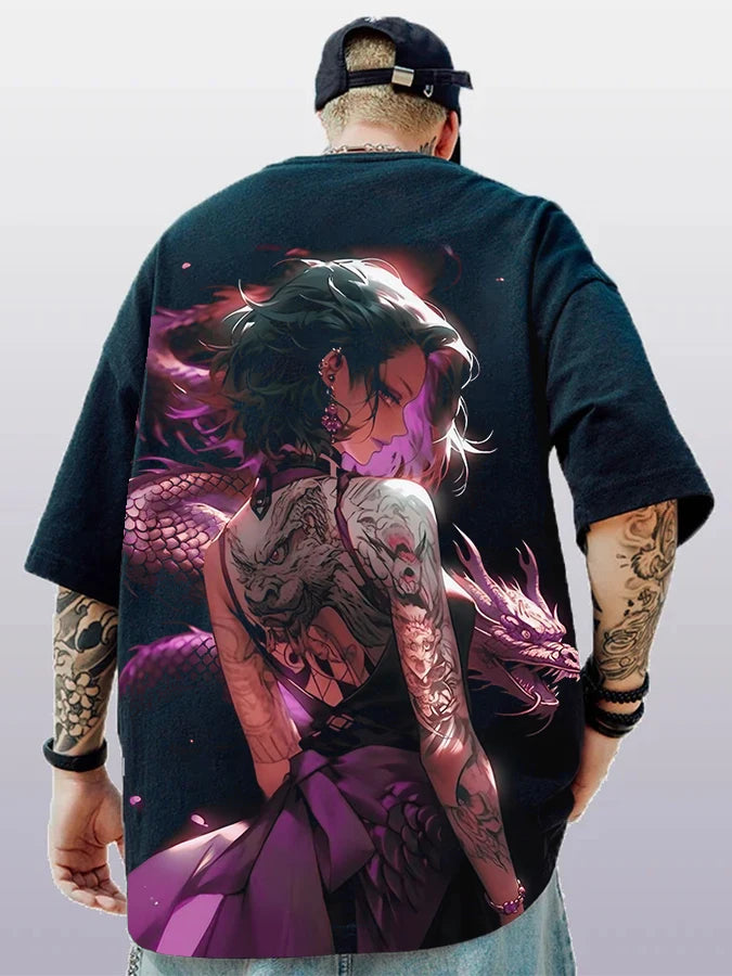 T-shirt tendance style streetwear animé
