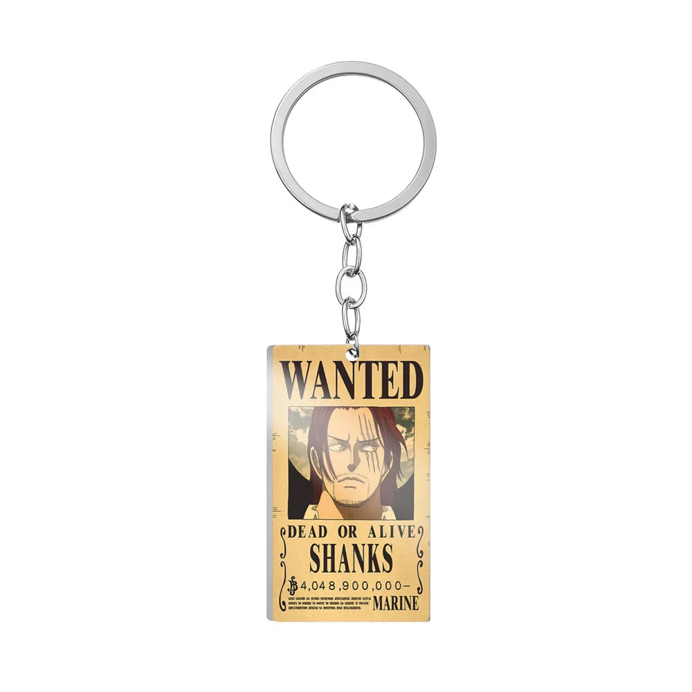 Anime One Piece Metal Keychain Accessories Cartoon Action Figures