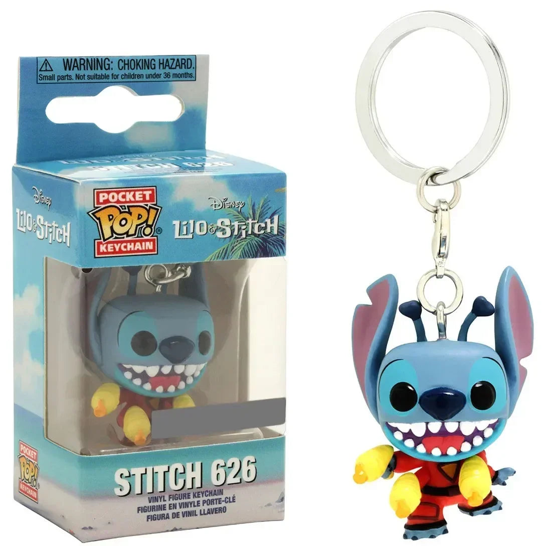 FUNKO POP Disney HULA STITCH Schlüsselanhänger Spielzeug TIKI STITCH LILO SCRUMP Schlüsselanhänger Spielzeug