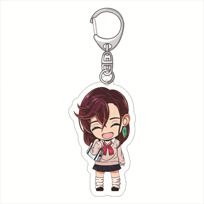 Anime Dandadan Momocute Schlüsselanhänger – Süßer Taschenanhänger aus Acryl, Modeschmuck als Geschenk