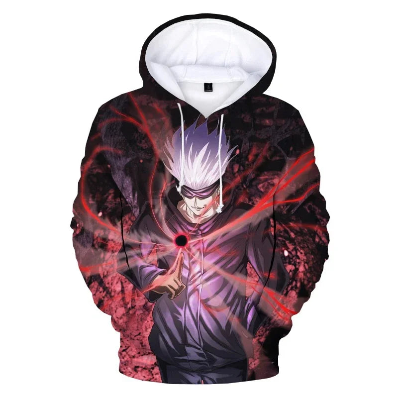 3D Print Jujutsu Kaisen Hoodie – Anime Sweatshirt for Men & Women, Autumn/Winter Streetwear, Plus Size