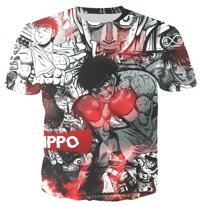 T-shirt streetwear cool avec dessin animé Harajuku