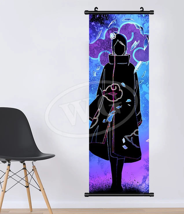 Bandai Anime Canvas Naruto Painting Kakashi Picture Hanging Scrolls Home Decor Wall Artwork