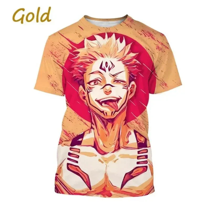 T-shirt Gojo et Yuji de style Harajuku