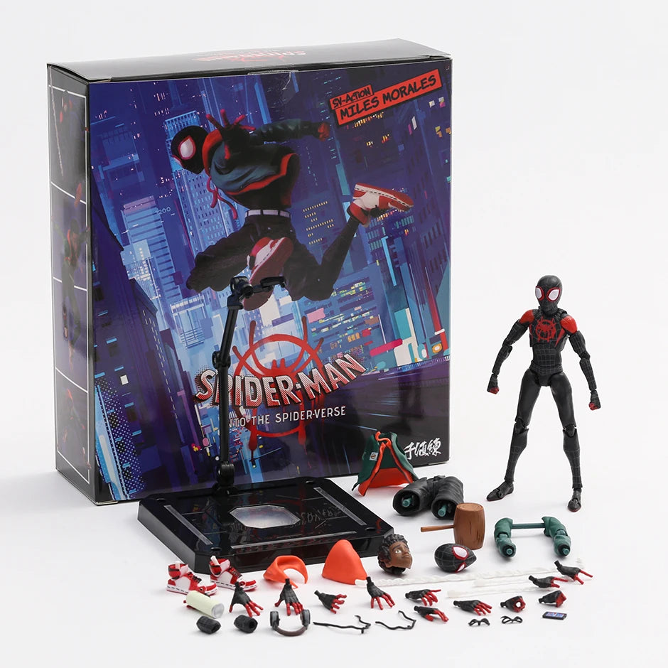 Sentinel Miles Morales SV-Actionfigur – Spider-Man Into the Spider-Verse Sammlermodell, Spielzeug und Geschenk