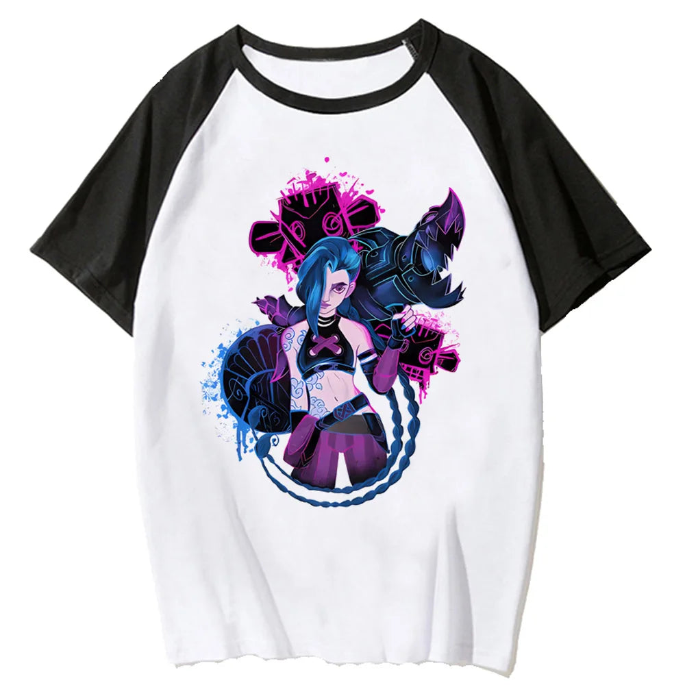 T-shirt animé Jinx Harajuku