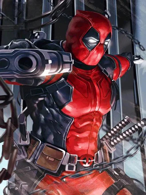 YOUQU Diamantmalerei Kunstfiguren Stickerei Kreuzstich „Deadpool“ Diamantmosaik Heimdekoration
