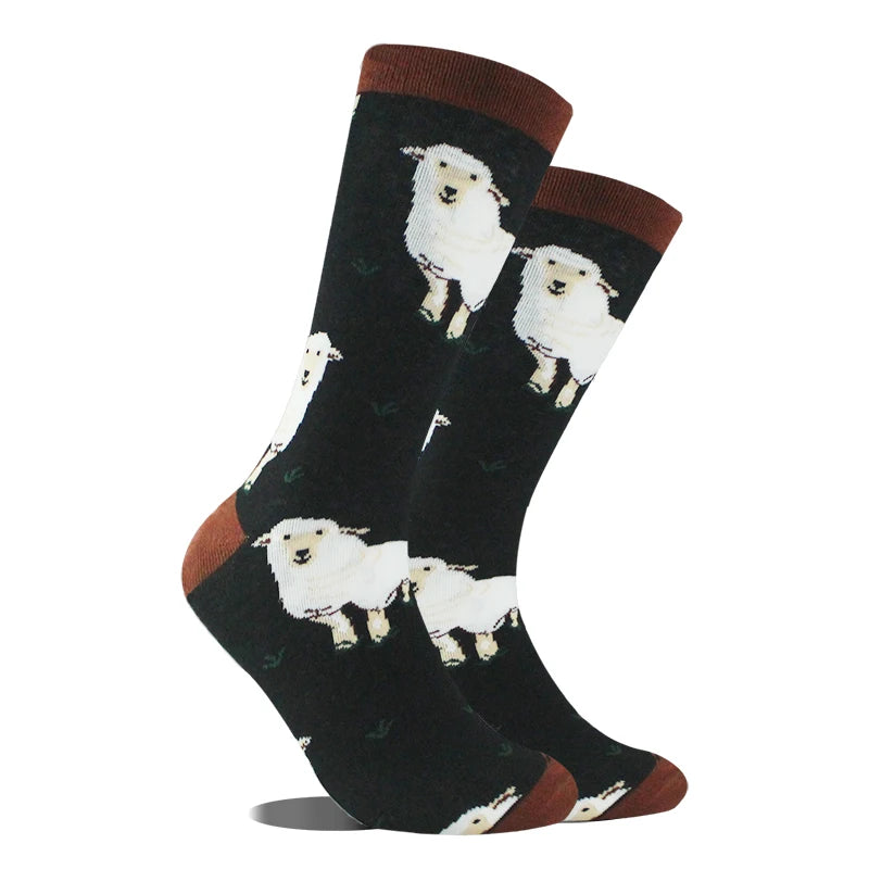 Design Ente Lustige Socken Männer Glücklich Musik Bier Zahn Panda Pinguin