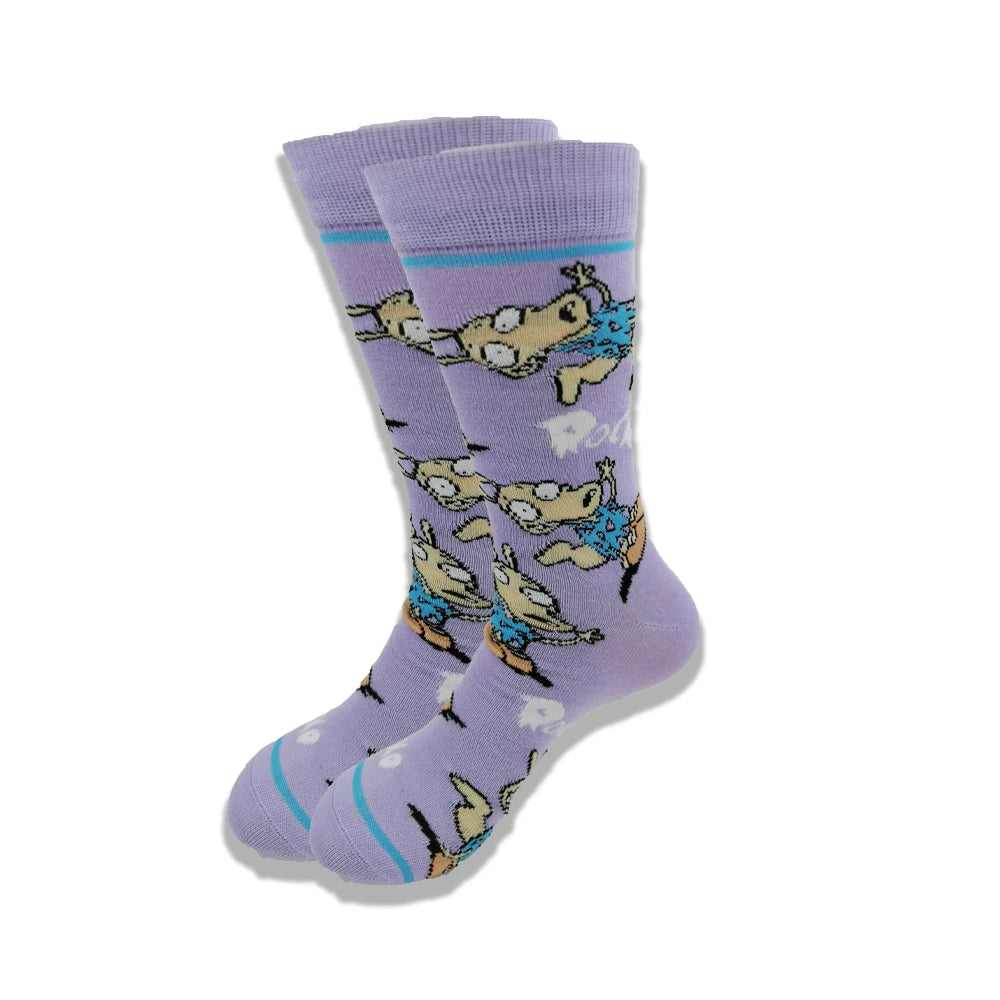Lustige Socken mit Cartoon-Anime-Motiv – Hip-Hop-Aufdruck, originelle und bequeme Unisex-Skateboard-Crew-Socken
