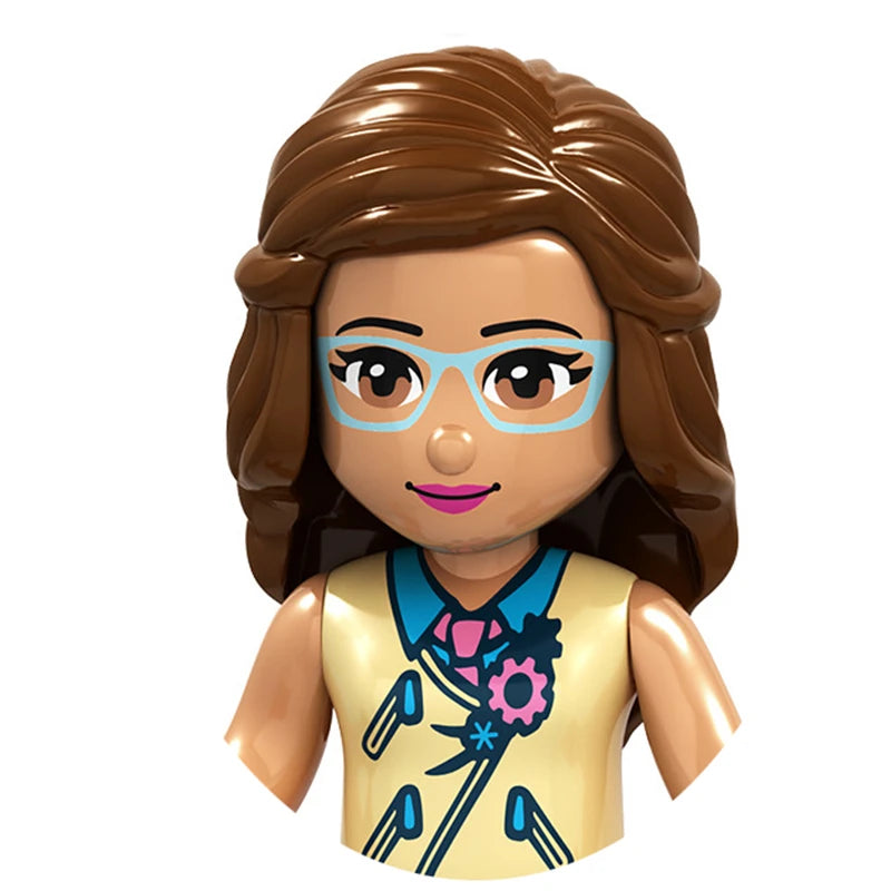 Modèles de mini briques de princesse animée – Belles figurines de filles et blocs de construction sur le thème de la neige pour enfants