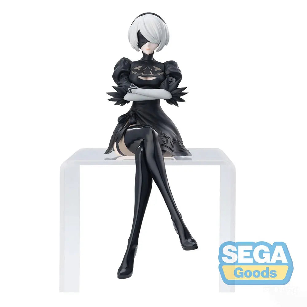 15 cm NieR: Automata 2B Sitzende Figur – PVC-Nudelstopper, Anime-Modell, Spielzeug und Sammlergeschenk
