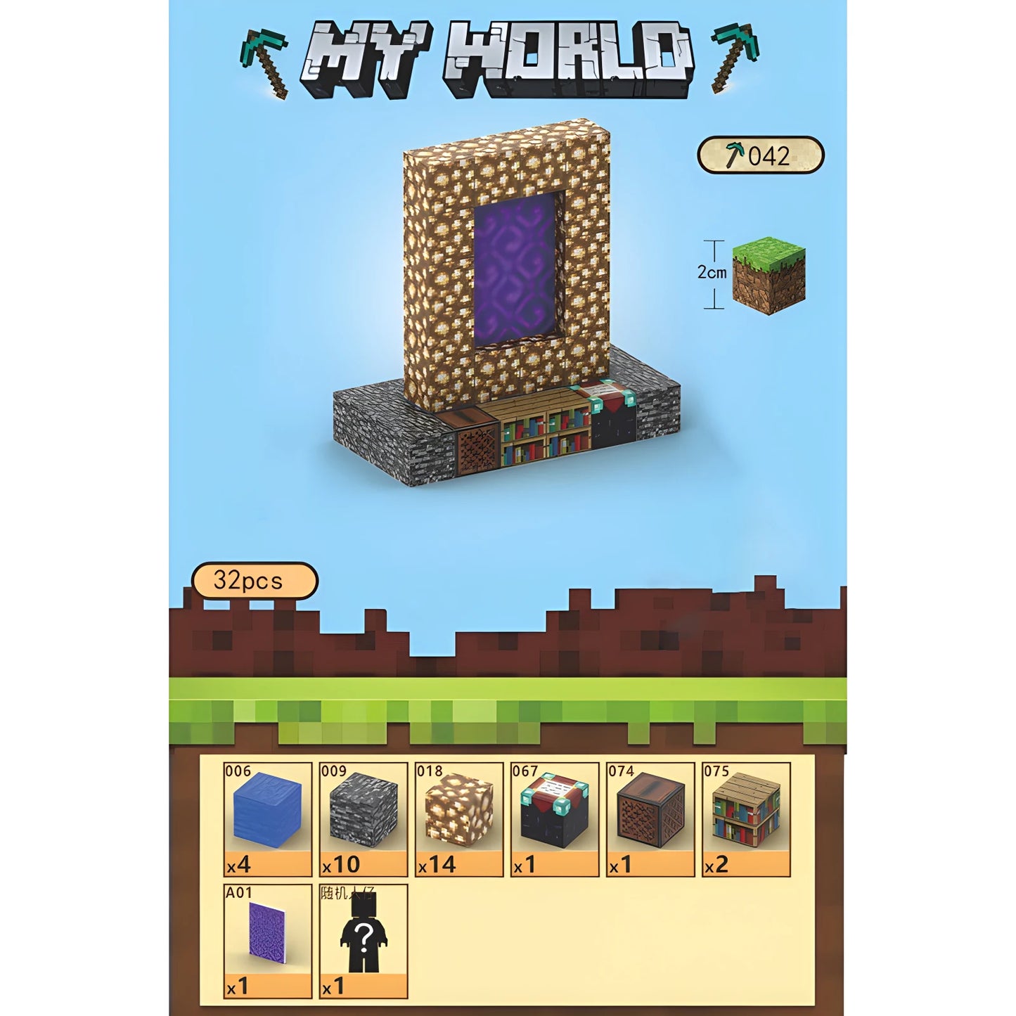 MineCraftion Dungeons DIY-Karte und TNT-Figuren – Kreatives Spielzeugset für Kinder