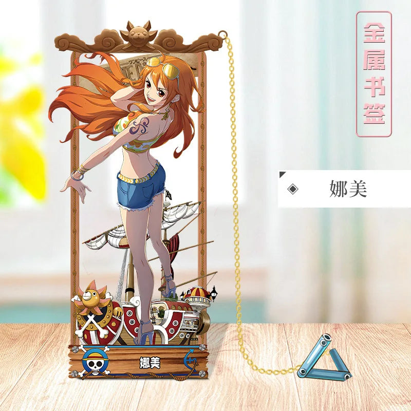 ONE PIECE Metal Bookmarks with Various Cartoon Characters for Cosplay