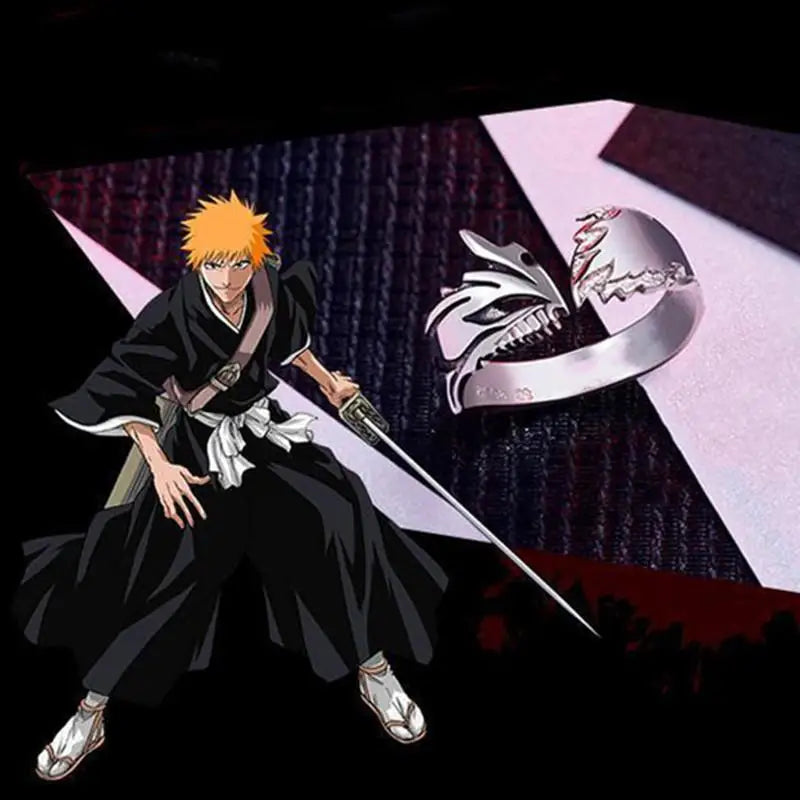 Anime BLEACH Kurosaki Ichigo Ring – Verstellbarer Cosplay-Schmuck