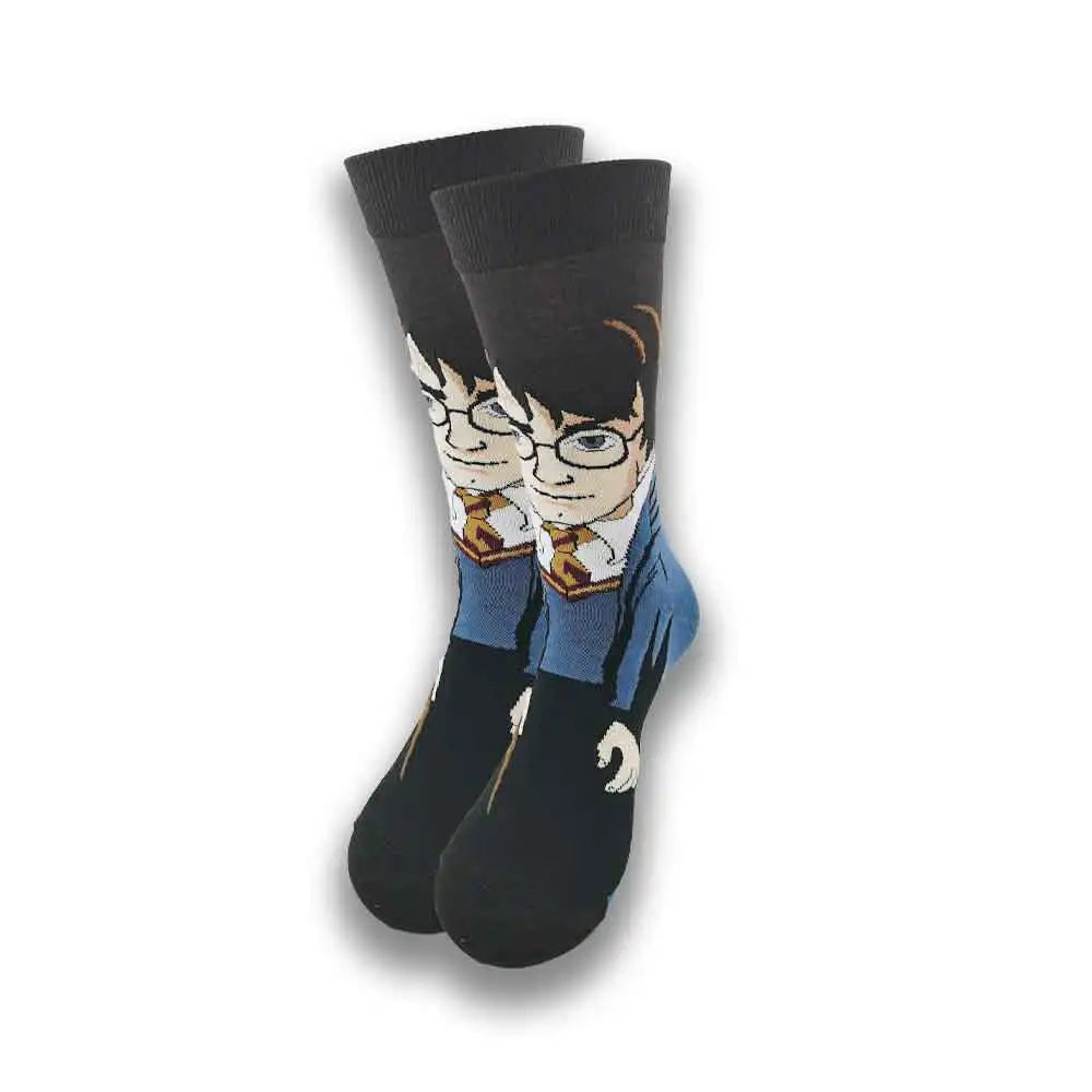 Cartoon-Langsocken – Fröhliche Anime-Crew-Socken mit coolen Street-Fashion-Designs
